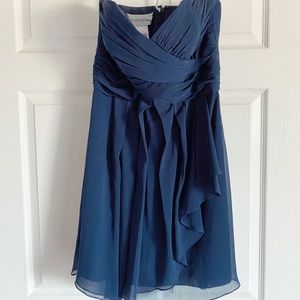 David’s Bridal Navy Bridesmaid Dress